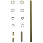 HAJXZH 12 PCS Lamp Pipe Lamp Rod Repair Hardware Parts Including Nut Washer | 1/8 IP Threaded Lamp Pipe Coupling Fully Threaded Connecting Pipe with Locking Nut for Lamp Assemlby or Repair