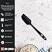 DI ORO Seamless Series Mini Silicone Spatula - BPA Free Pro-Grade 600ºF Heat-Resistant Non-Stick Small Rubber Jar Spatula - Silicone Kitchen Scraper Utensil Tool for Cooking and Baking (Black)