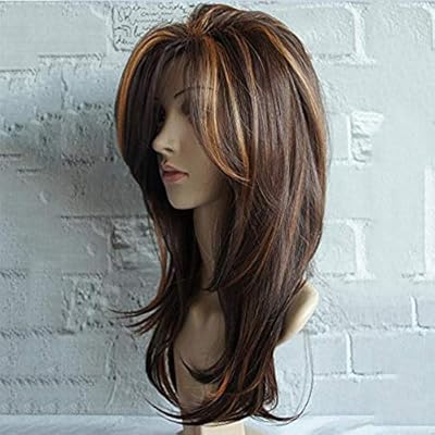 Amazon Com Axueu Long Layered Wigs Shoulder Length Synthetic Hair
