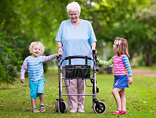 Lightweight Wheelchair and Walker Side Bag - Compact Carry Hands Free Front or Side Pouch for Electric or Manual Scooters, Rollators, and More - Storage Pocket with Attachment Loops - Thumbnail 7