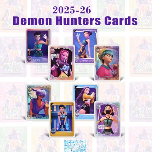 150 Pcs Demon Movie Hunters Trading Cards Gift Cards Featuring Characters,Collect Colorful Card Flash Card Gift for Kid Collection,Not Original