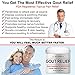 Gout Relief Cream - Clinical Strength Gout Support for Toe Finger Elbow Relief, Large 3oz Ultra Strength Arnica, MSM, Menthol, Instant Soothing Relief, Fast-Acting Anti-Inflammatory Relief