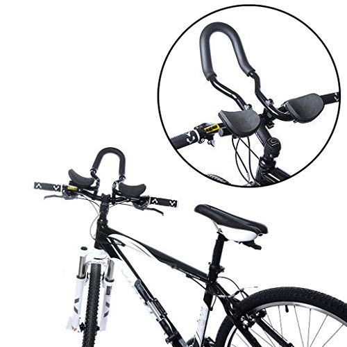 Aobiny Bike Aero Bars Cycling Aero Bars Bike Rest Handlebar Bicycle TT Handlebar Bike Tri Bars Mountain Bike Road Bike (Black)