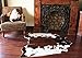 MustHome Soft Faux Cowhide Rug 4.5x4.4 Feet Cow Print Rug Perfect Throw Rug for Living Room/Tile/Lounge Room/Office