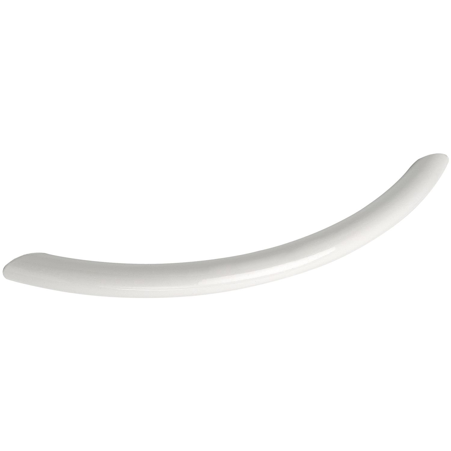 OBF-Online-Discount Grimme Basic Meduna 72 1394 10 Drawer Handle Curved Diameter 10 mm Width 152 mm Handle Steel Hole Spacing 128 mm White — image 1