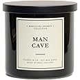 Leoben Co | Masculine Aromas 17oz | 60 Hours | Soy Vegan Wax 2-Wick Candle | Scented Mens Candles with Natural Essential Oils | (Man Cave)