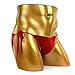 WenMei String Bikini Thong Briefs Milk Silk Side Tie Men's Underwear (Red)