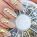 Binmer(TM)New 300 Punk Rivet Design Nail Art Sticker Tip Decal Manicure Metallic Gold Studs Nail Tips DIY