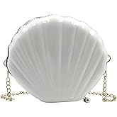 AIBEARTY Cute Seashell Shape Crossbody Purse Small Shoulder Bag with Chain for Women Little Girls