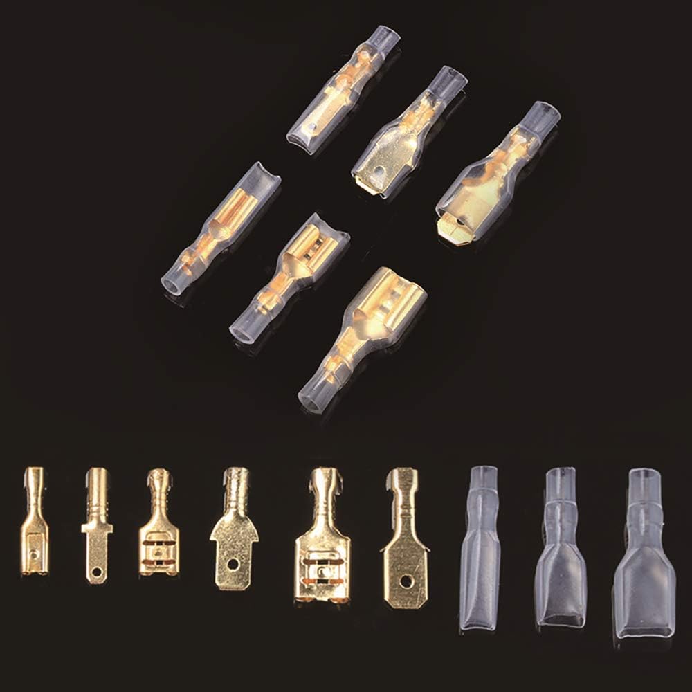 YIXISI 600 PCS Male and Female Wire Spade Connectors, Electrical Crimp Terminal Block Assortment Kit, with Insulating Sleeve - Image 5