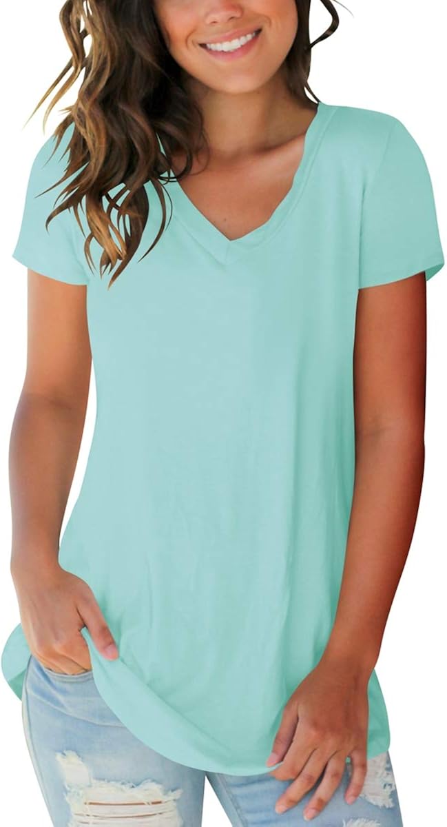 v neck workout shirts women's