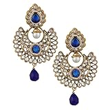 Extensive kundan with touch of Faux and polki India earring PCEAZ006BL