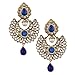 Extensive kundan with touch of Faux and polki India earring PCEAZ006BL