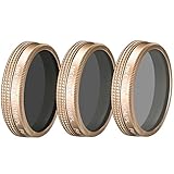 Neewer Multi-coated 3 Pieces Filter Kit for Autel X-Star, X-Star Premium Drones, Made of Ultra High Definition Glass and Aluminum Frame, Includes ND4/PL Filter, ND8/PL Filter, ND16/PL Filter (Gold)