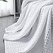 PHF 100% Cotton Waffle Weave Blanket King Size, Soft Lightweight Breathable Cozy Summer Blankets for Bed, Luxury Aesthetic Woven Bedding for Home Decor, 108