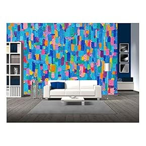 Wall26 - Blue Colorful Image Abstract Painting - Canvas Art Wall Decor - 66"x96"