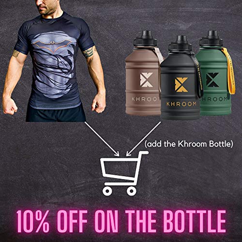 Khroom-Kompressionsshirt-Herren-Kurzarm-atmungsaktiv-im-Helden-Design-Compression-Shirt-Funktionsshirt-Unterziehshirt-Funktionsunterhemd-fuer-Fitness-Gym-Joggen