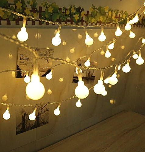 Globe String Lights , LEAZEAL 33Feet 100 Led String Lights for Bedroom Warm White Festoon Lighting for Patios, Parties, Weddings, Backyards, Gazebos, Pergolas