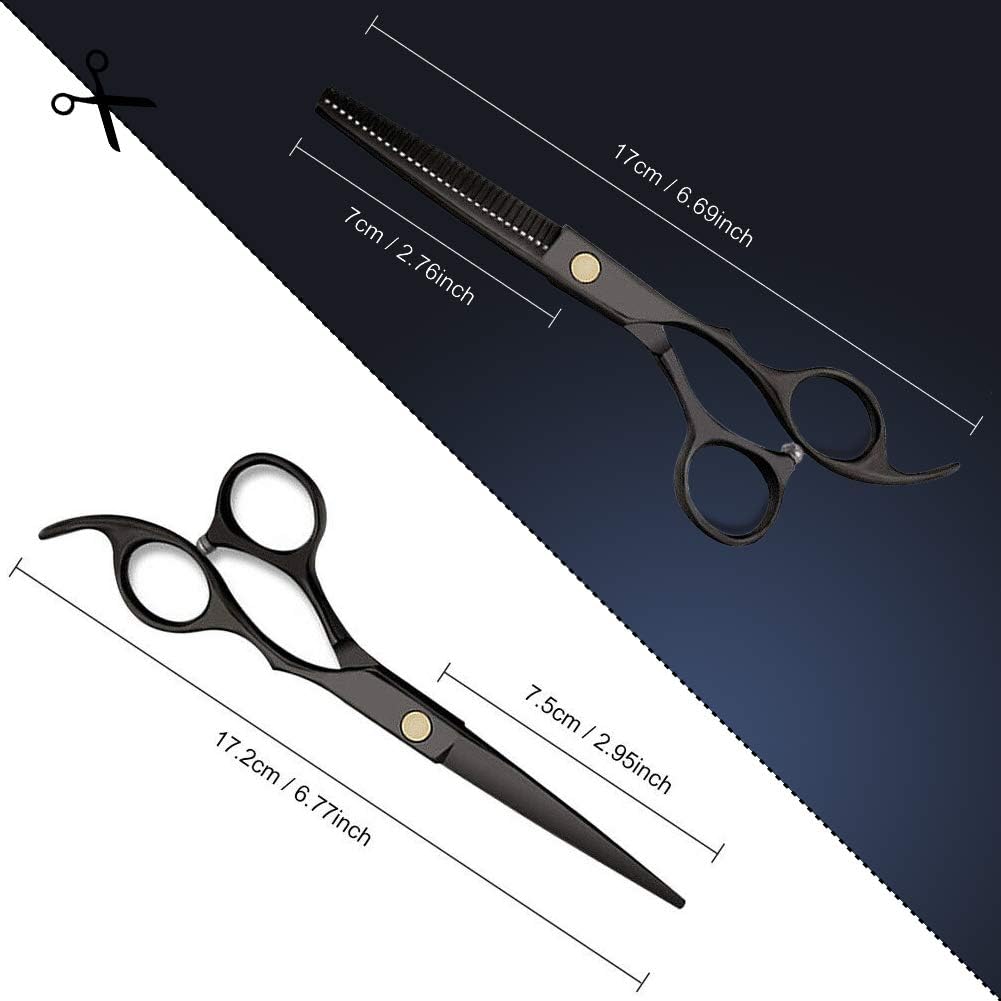Hair Cutting Scissors Professional Hair Cutting Kit Tooth Shears Scissor&Straight Scissors Home Hair Cutting Shear for Women, Men, Kids, Gift for Friends, Family : Beauty