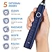 SARMOCARE Sonic Electric Toothbrush, Travel Rechargeable Toothbrushes for Adults Kids with 5 Modes and 6 Brush Heads, Waterproof,Smart Timer & Travel Case Included-Purple