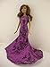 Awe Inspiring Purple Sequined Mermaid Gown Made to Fit Barbie Doll