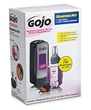 GOJO Antibacterial Plum Foam Handwash, Plum Fragrance, ADX-7Starter Kit, 1 - 700 mL Handwash Refill + 1 - GOJO ADX-7 Chrome/Black Finish Push Style Dispenser - 8712-D1
