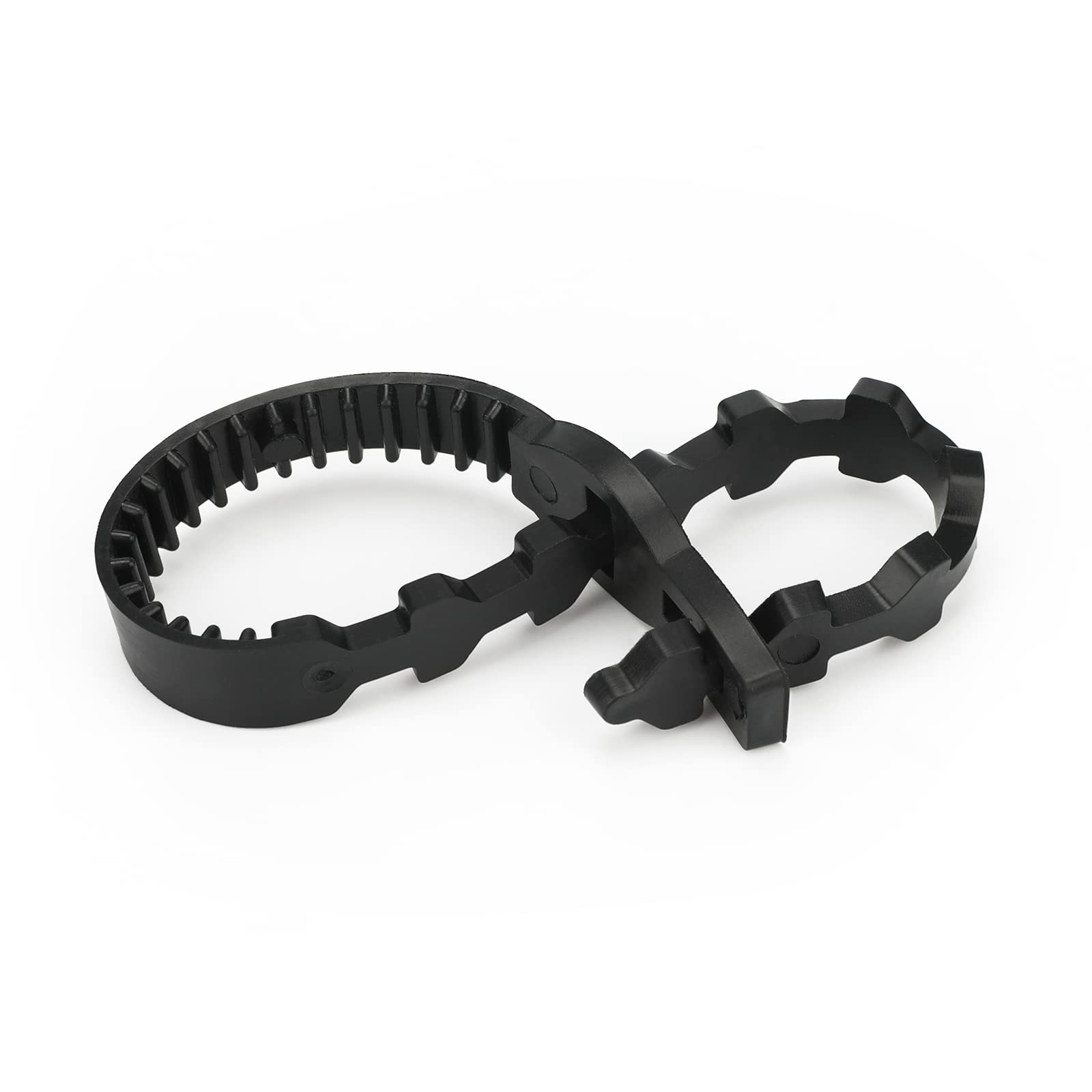 KINGLAKE 10Pcs 30cm Black Tree Straps - Heavy Duty Adjustable Interlock Garden Shrub Ties for Rose Tree Plant Support