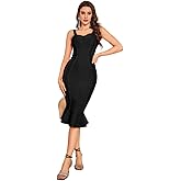 meilun Bandage Dress Women's Sexy V Suspenders Slim Temperament Package Hip Evening Dresses