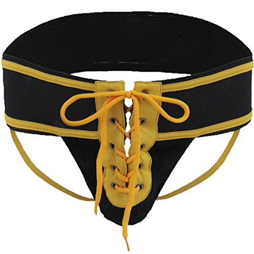 ZILucky Men's Backless Bikini Jockstrap Briefs Lace Up Underwear Bulge Pouch Shorts (M)