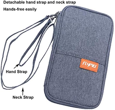 FLYMEI Travel Wallet Passport Holder, Family Passport Holder with Hand & Neck Strap Travel Wallet Organizer RFID Blocking Document Organizer Bag Ticket Holder for Women/Men 2 FLYMEI Travel Wallet Passport Holder, Family Passport Holder with Hand & Neck Strap Travel Wallet Organizer RFID Blocking Document Organizer Bag Ticket Holder for Women/Men