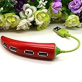 Bhbuy Pepper USB HUB 4 Port High Speed USB2.0 Splitter Adapter Cable For PC