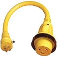 Marinco Adapterstecker – 30A Auf 15A, Mit Feststellschraube, LED-Anzeige, Für Wohnmobile & Boote