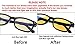 Eyekepper Spring Hinges UV Protection,Anti Glare Anti Blue Rays,Scratch Resistant Lens Computer Reading Glasses Readers (Orange Tinted Lenses, Black) +2.5