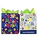 Set of Hanukkah Gift Bags and Tissue Paper (6 Bags + Tissue, Blue Dreidel)