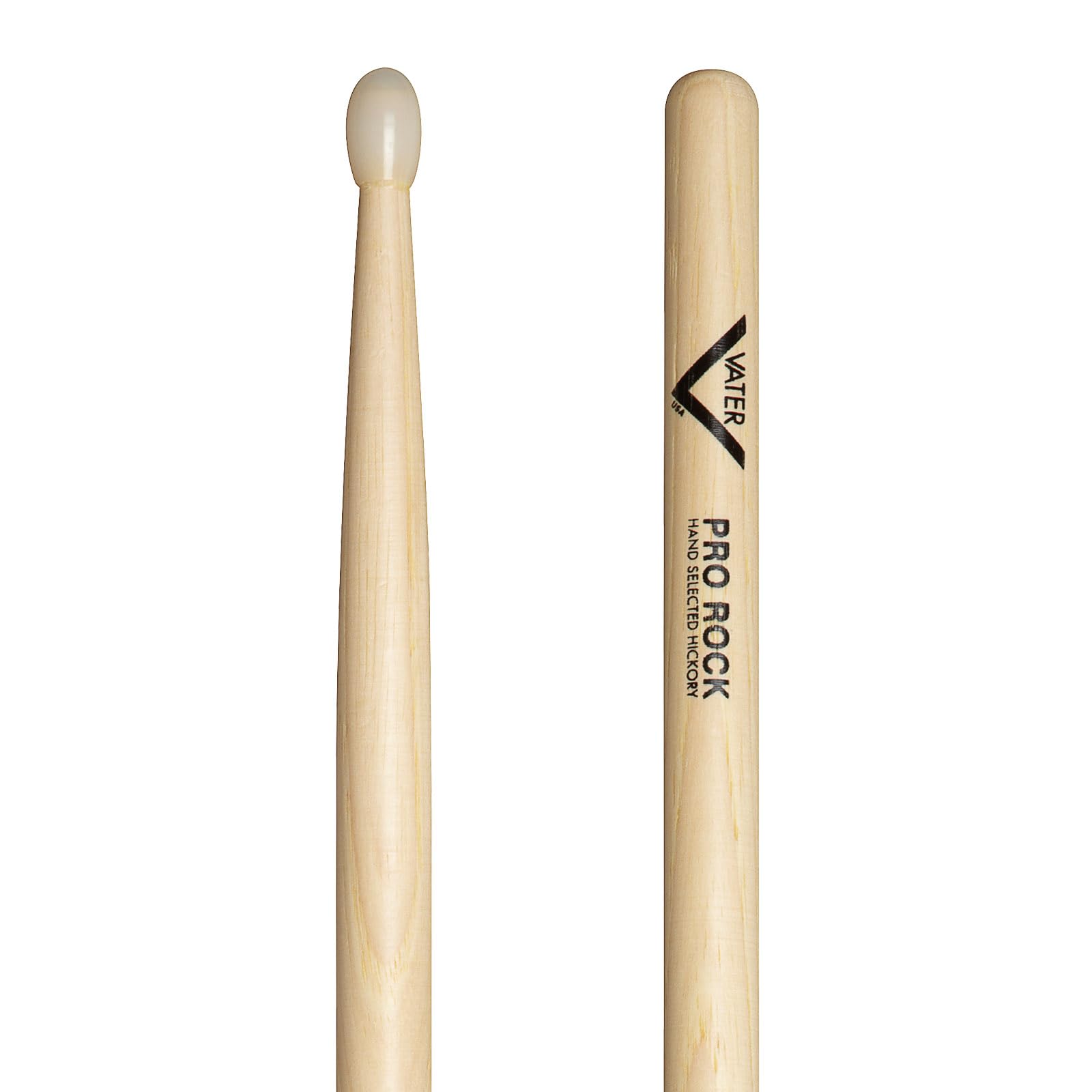 Vater - Pro Rock (Nylon Tip) American Hickory Drumsticks - VHPRN — image 1