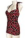 PinupClothingOnline Women's Cherry Retro Halter Neck Rockabilly Swimsuit