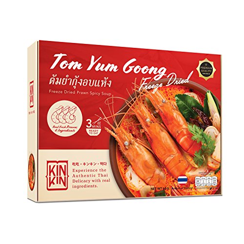 Kin Kin Tom Yum Goong Freeze Dried Thai Style Prawns Spicy Soup Asian Dish Food Prepared Meal - Thumbnail 6