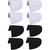 4Pairs Sponge Shoulder Pads Sewing Set-in Shoulder Pads Foam Pads Shoulder Enhancer for Women Men Suit Coat Jacket Clothes Sewing Accessories (White+Black)