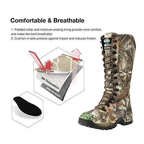 Men\'s TideWe Hunting Boot Insulated 400G 600D Durable Nylon Camo waterproof -11D TideWe Hunting Boot for Men, Insulated 400G Mens Ecuador | Ubuy main image 3
