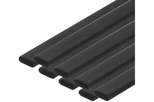 MECCANIXITY 8 Pcs Carbon Fiber Strip 1x3mm 200mm Length Pultruded Flat Carbon Fiber Bars for Kites, RC Airplane