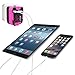 LOOP World Travel Adapter, Worldwide [US UK EU AU/CN] Charger with 3000mAh Power Bank, Dual Smart Power USB Charging Ports & Universal AC Socket - Safety Fused (Pink)