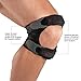 ACE Dual Strap Knee Support Soothing Gel Pads Deliver Targeted Pressure on Your Sore Tendons, Adjustable, Black, 1 Pack