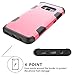 Galaxy S8 Plus Case, KAMII 3in1 [Shockproof] Drop-Protection Hard PC Soft Silicone Combo Hybrid Impact Defender Heavy Duty Full-Body Protective Case Cover for Samsung Galaxy S8 Plus (Rose+Black)