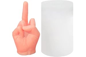 TOPYS 3D Hand Shaped Silicone Mold, Gesture Candle Mold,Middle Finger Shaped Resin Casting Mould for Candle Making and Baking Making Soap Wax Cake Mousse Ice Cream