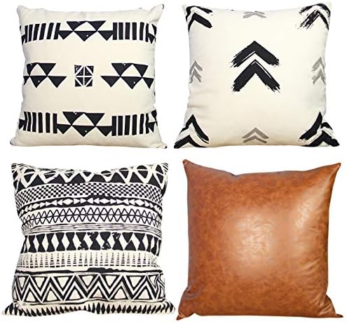 Amazon Com Ojia Set Of 4 Decorative Throw Pillow Covers 18 X 18