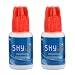 2 Bottle 5ml Eyelash Extension Glue SKY S+ 1-2 Sec Drying Time 7-8 Weeks Retention Black Professional Eyelash Extension Adhesive