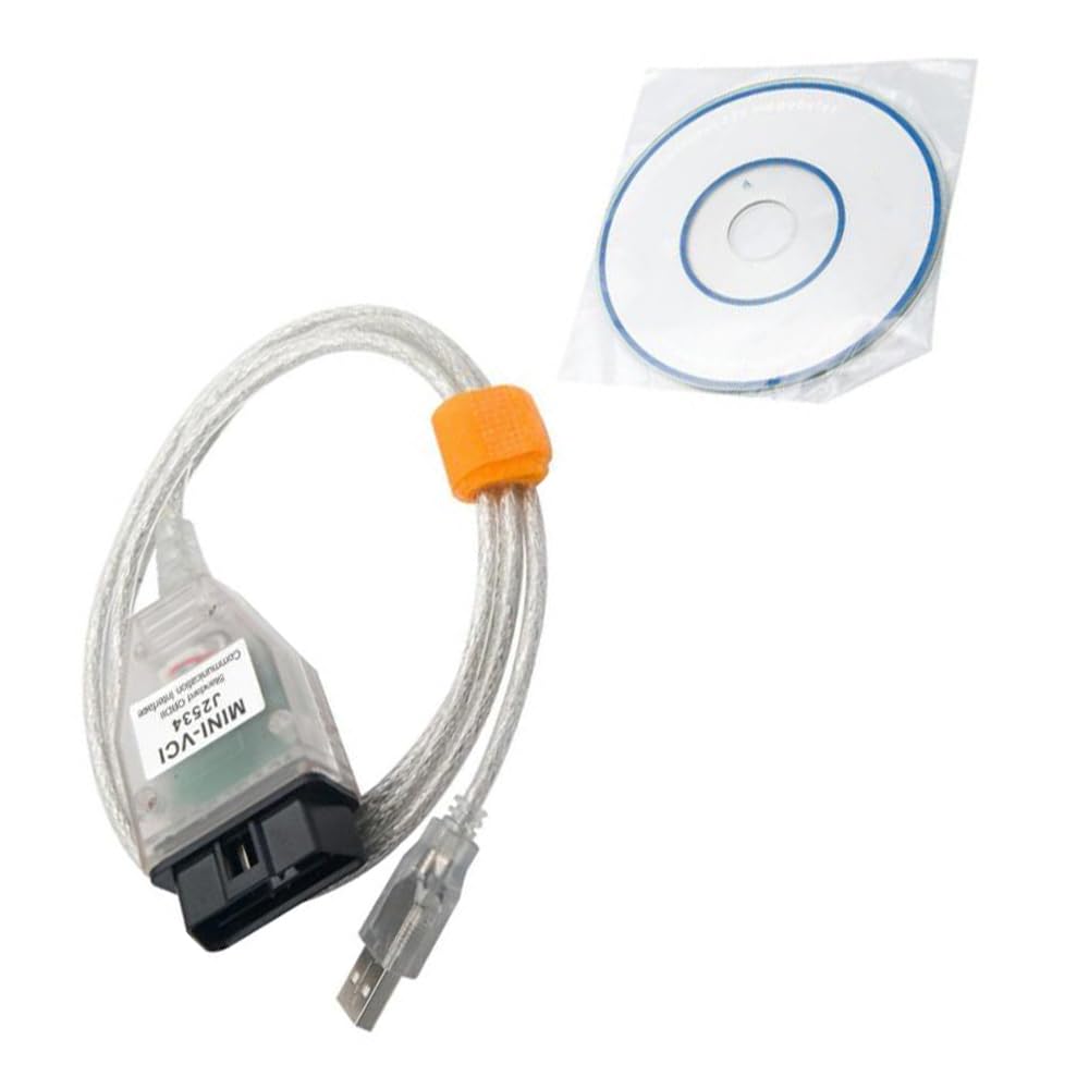 HugeAuto OBD2 Diagnostic Tool - Mini VCI J2534, Code Reader Cable for Techstream Software Including v13.00.022-b-obd Reader (1.5m)