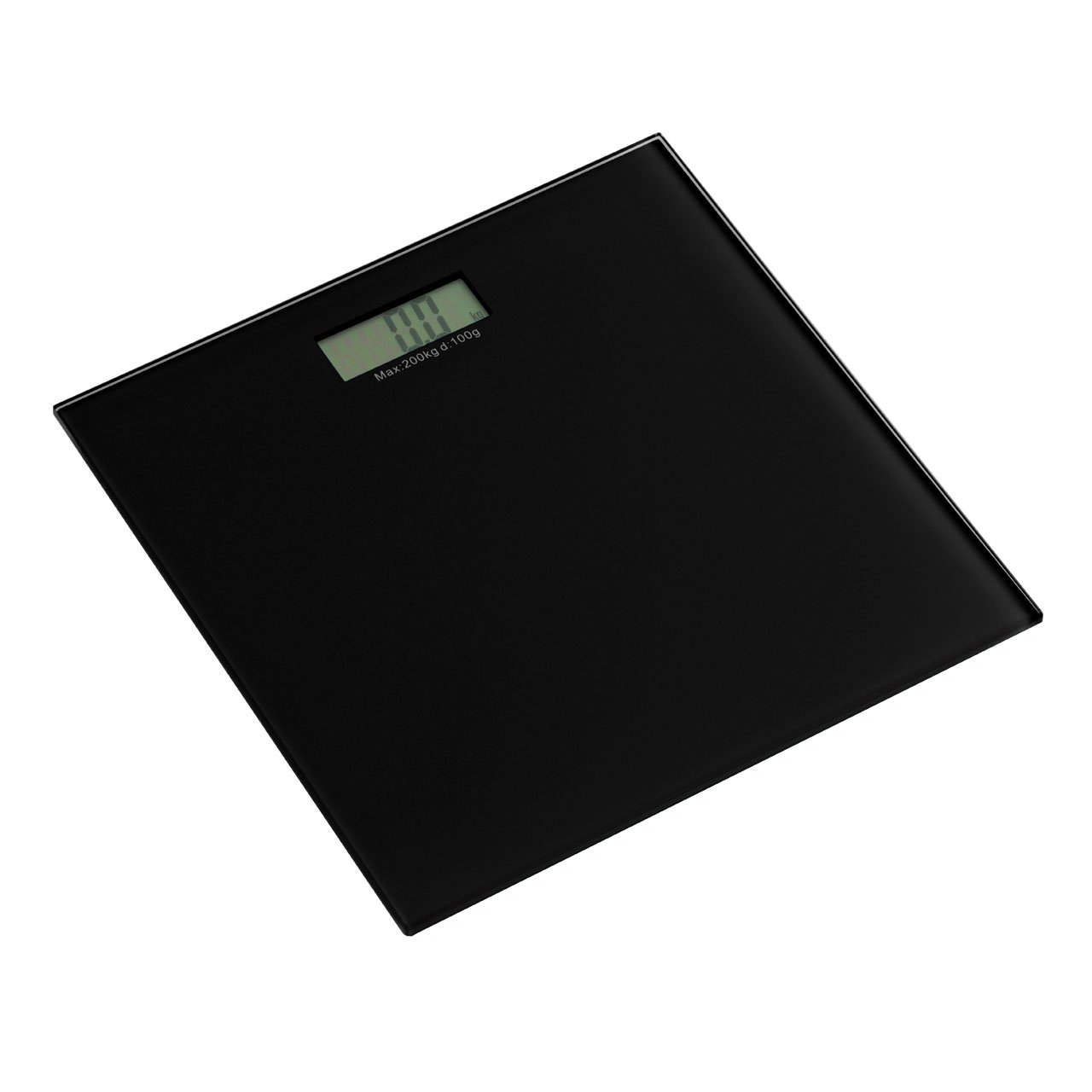 BLACK DIGITAL GLASS SLIM SLEEK BATHROOM SCALES LCD ELECTRONIC WEIGHING