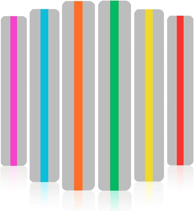 ruggito Guided Reading Highlight Strips Colored Overlay Reading Tracking Rulers for Dyslexia