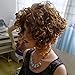 QianBaiHui Short Kinky Curly Wigs for Black Women - American African Women's Wig Heat Resistant Synthetic Hair Fashion Full Wigs (blonde) LDS033